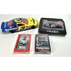 Dale Earnhardt 1:24 #3 Wrangler/Goodwrench Car + Playing Cards